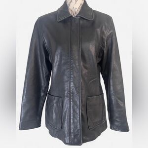 Y2k Liz Claiborne Leather Jacket